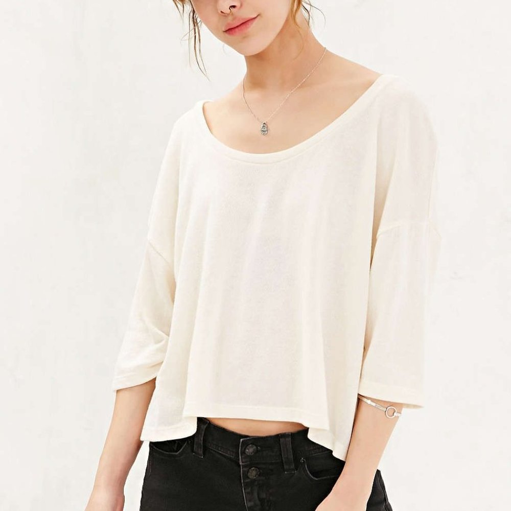 Project Social T Marina Cropped Top in White